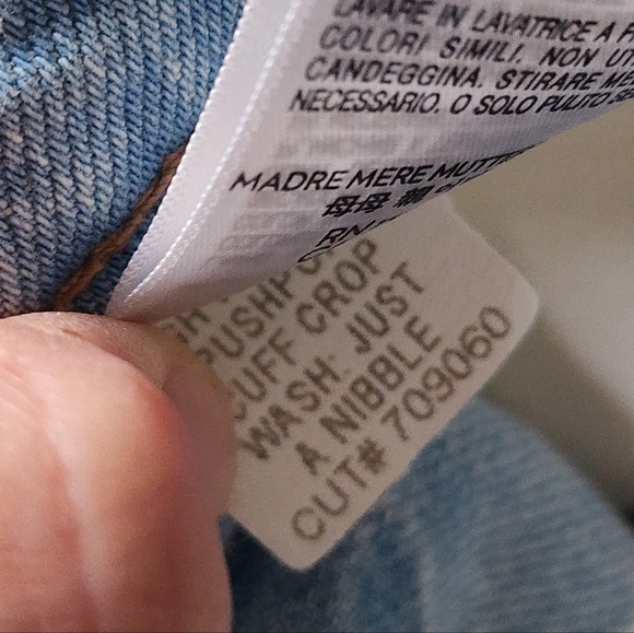 Mother Denim Snacks Light Blue Wide-Leg Women's Jeans - Picture 5 of 6